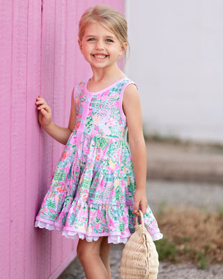 Tiered Twirl Dress | Charleston Pink - Eliza Cate and Co
