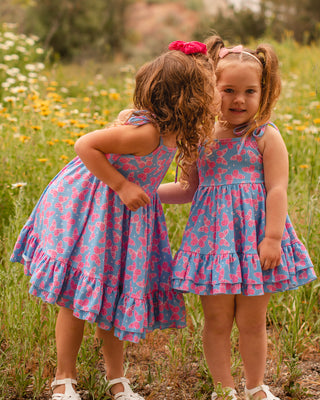 Tie Shoulder Twirl Dress | Butterfly Magic - Eliza Cate and Co