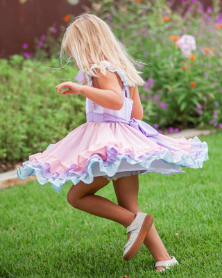 Chiffon Pinafore Twirl Dress | Eliza Cate's Rainbow