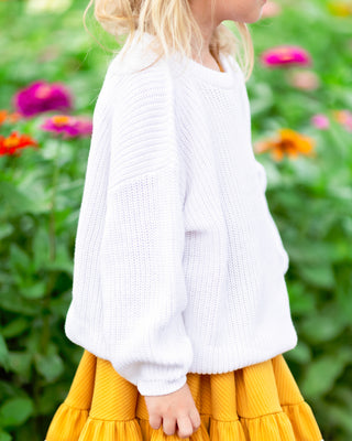 Chunky Sweater | White - Eliza Cate and Co