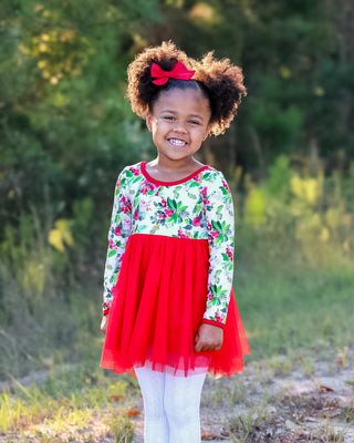 Tutu Twirl Dress | Winter Berry Floral - Eliza Cate and Co