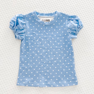 Puff Sleeve Layering Tee | Dotty Sky *PREORDER* - Eliza Cate and Co