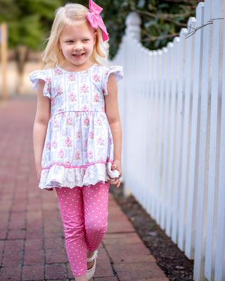 Leggings | Bows + Blooms *PREORDER* - Eliza Cate and Co