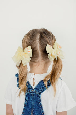 Sunrise Daisy | Tulle Bow - Eliza Cate and Co