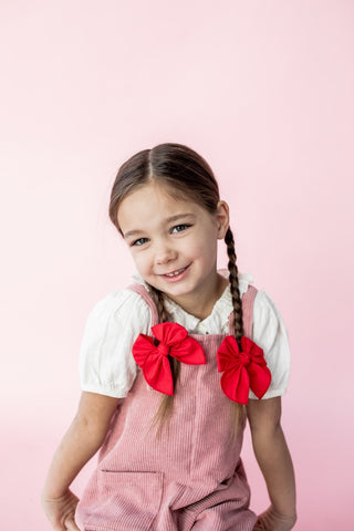 Red | Petite Party Bow - Eliza Cate and Co