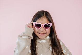 Pink | Kid's Heart Sunnies - Eliza Cate and Co