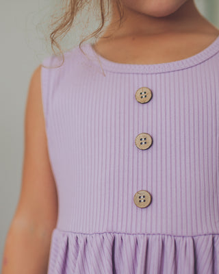 Ribbed Twirl Dress | Lavender