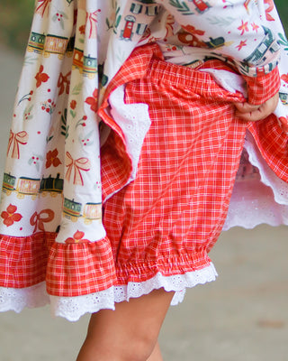 Cozy Shorts + Bloomers | Christmas Train - Eliza Cate and Co