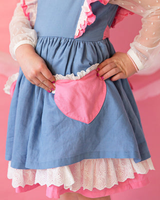 Pinafore Pocket Dress | Hearts for You - Eliza Cate and Co