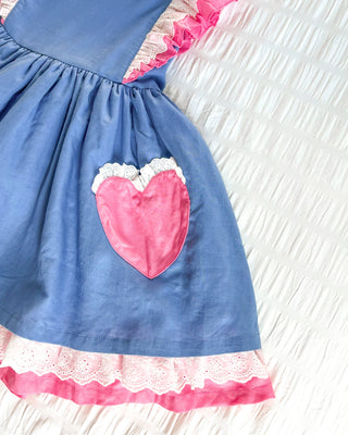 Pinafore Pocket Dress | Hearts for You