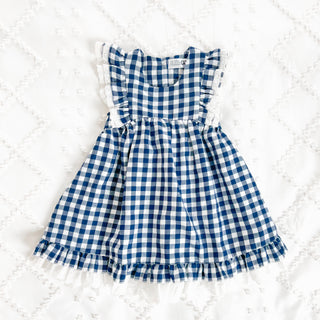 Shift Dress | Navy Gingham - Eliza Cate and Co