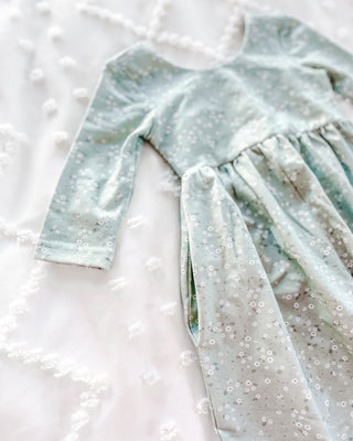 Leggy Romper | Ditsy Sage Blossom - Eliza Cate and Co